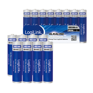 LOGILINK - Ultra Power AAA Alkaline Batteries, LR03, Micro, 1.5V, 8pcs