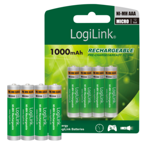 LOGILINK - AAA Ni-MH rechargeable batteries, Micro, 1.2V, 4pcs