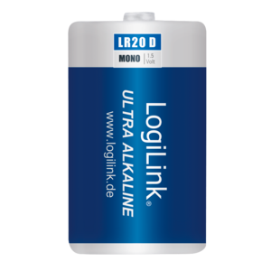 LOGILINK -Ultra Power LR20 Alkaline batteries, Mono, 1.5V, 2pcs