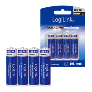 LOGILINK - Ultra Power AA Alkaline Batteries, LR6, Mignon, 1.5V, 4pcs