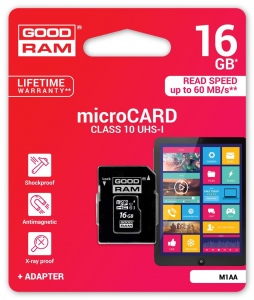 Card De Memorie GOODRAM Micro SDHC 16GB Class 10 UHS-I + Adapter