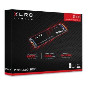 SSD PNY XLR8 CS3030 2TB PCIe M.2 NVMe, 3500/3000 MB/s