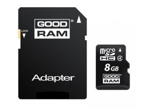 Card De Memorie GOODRAM Micro SDHC 8GB Class 4 + Adapter