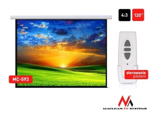 Maclean MC-593 Economy Budget Electric Projection Screen-120â€™â€™  4:3