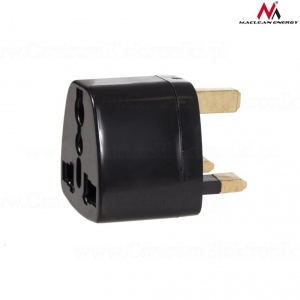MACLEAN MCE154 Maclean MCE154 EU socket adapter for UK plug black