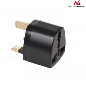 MACLEAN MCE154 Maclean MCE154 EU socket adapter for UK plug black