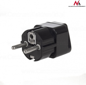 MACLEAN MCE155 Maclean MCE155 Adapter socket UK on EU plug universal black