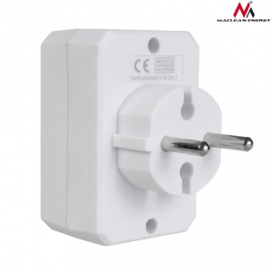 Maclean MCE212 3x6A triple flat socket, universal plug