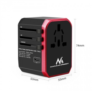 MACLEAN MCE238 Maclean MCE238 Travel adapter USB power adapter 4xUSB 2,4A + USB-C 3A