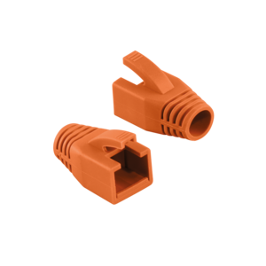 LOGILINK - Strain Relief Boot 8.0 mm for Cat.6 RJ45 plugs, orange