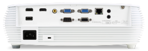 Acer | P5330W | DLP | 4500 ANSI lumens | 16:10 | Rezolutie nativa 1280 x 800 | Rezolutie maxima 1920 x 1200 pixeli | 20000:1 | Putere lampa 240 W | Boxe 1 x 16 W | 1 x Intrare RGB D-Sub | 1 x Intrari USB | 2 x Intrare HDMI