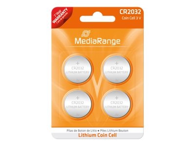 MediaRange Lithium Cion Cells, CR2032/3v Pack 4