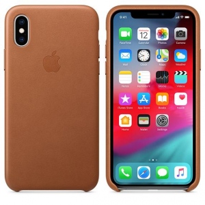 iPhone XS Leather Case - Saddle Brown