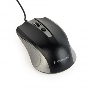 Mouse Cu Fir Gembird Optical, 1200 DPI, USB, Black-Spacegray