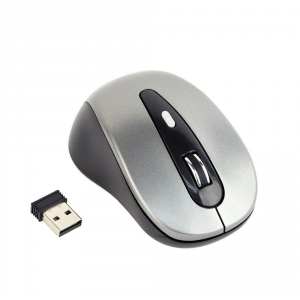 Mouse Wireless Gembird Optical MUSW-6B-01-BG, 1600 DPI, nano USB, Black-Spacegrey
