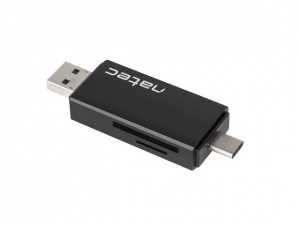 Card Reader Natec Earwig SD/MICRO SD USB 2.0 USB-C Black
