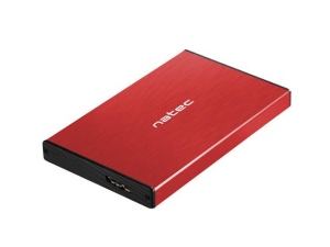 Natec external enclosure RHINO GO for 2,5-- SATA, USB 3.0, Red