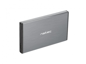 Natec external enclosure RHINO GO for 2,5-- SATA, USB 3.0, Grey