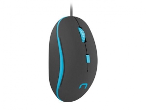 Mouse Cu Fir Natec SPARROW USB, Optic 1200 DPI, Negru - Albastru