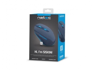 Mouse Natec Wireless SISKIN 2400 DPI Blue-Light Blue