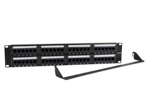 Gembird 19   patch panel 48 port 2U cat.6 with rear cable management