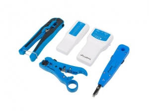 Lanberg Tool kit with RJ45/11, cable tester, crimping, stripping and LSA-ins.