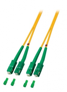 EFB Fiber optic patch cable SC/APC-SC/APC 9/125 OS2 LSZH duplex singlemode 15m