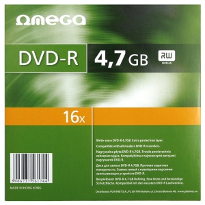 Omega  DVD-R 4.7GB 16x Slim Case 10 Pack