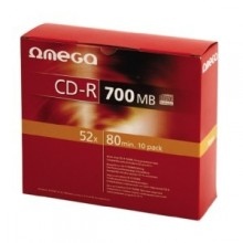 Omega  CD-R 700MB 52x Slim Case 10 Pack