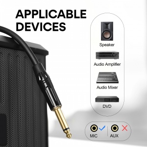 Microfon OneOdio, cu fir, conectare prin Jack 6.35 mm, sensibilitate -532dB, impedanta 450 Ohm, metal, negru, 