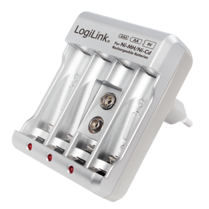 LOGILINK - Battery charger for Ni-MH/Ni-Cd AA/AAA/9V rechargeable batteries