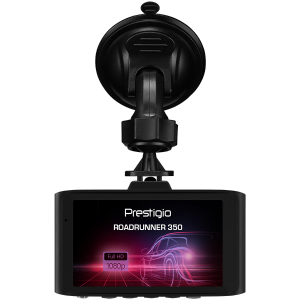 Prestigio RoadRunner 350, 3.0-- IPS (640x360) display, FHD 1920x1080@30fps, HD 1280x720@30fps, VGA 640x480@30fps, CPU GP6248, 1 MP CMOS H62 image sensor, 12 MP camera, 120Â° Viewing Angle, Mini USB, 180 mAh, OVP, NTC, Motion Detection, G-sensor, Cyclic Recording, color/Black, Plastic case