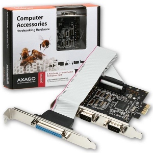 Card PCI-E x1 Axagon PCEA-SP, adaptor la 2x Serial DB9 male + 1x Parallel DB25 female