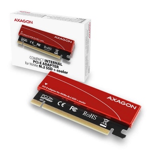 Adaptor Intern AXAGON PCEM2-S, PCI-E 3.0 16x - M.2, SSD NVMe, Suport SSD pana la 80 mm, low profile, Radiator Inclus