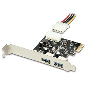PCI-Express Adapter 2x USB3.0 Renesas + LP