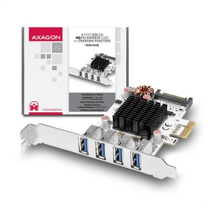 PCIe Adapter 4x USB3.0 UASP heatsink VIA + LP