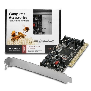 Card PCI Axagon PCIS-50, adaptor la 4x SATA, RAID 0/1/5/10