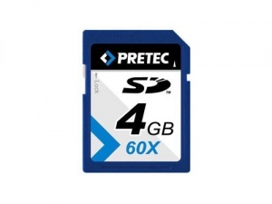 Card De Memorie Pretec SecureDigital SD 4GB  60x HighSpeed-non SDHC (transfer de pana la 9MB/s)