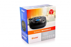 Vakoss Boombox PF-6538K / Bluetooth/ FM/ USB/ Micro SD/ LCD ecran, negru