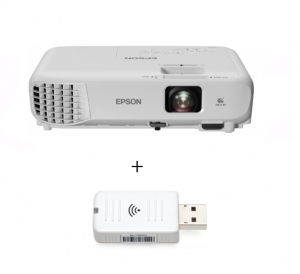 Videoproiector EPSON EB-W06, WXGA 1280 x 800, 3700 lumeni, contrast 16000:1 cu Adaptor wireless Epson ELPAP11