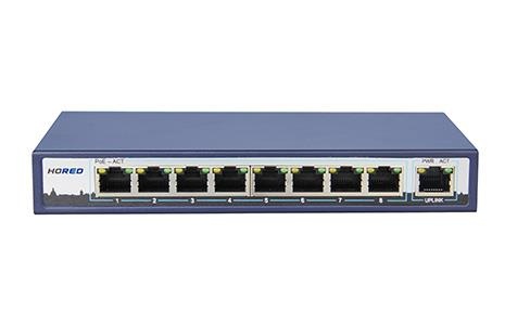 HORED Switch 9 ports 10/100BaseT (8xPoE, 96W) 802.3at/af Each port up to 30W