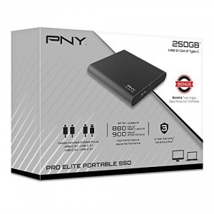 SSD External PNY Pro Elite 250GB, 880/900 MB/s, USB 3.1 Gen 2 Type-C