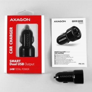 Incarcator auto SMART Dual USB pentru masina AXAGON PWC-5V5 24W