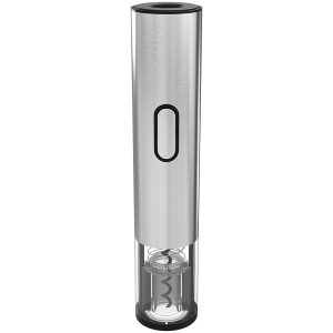 Prestigio Garda, smart wine opener, simple operation with 2 buttons, aerator, vacuum stopper preserver, foil cutter, opens up to 50 bottles wihout recharging, premium design, 500mAh battery, Dimensions D 17mm* H 290mm* W100 mm, silver color.