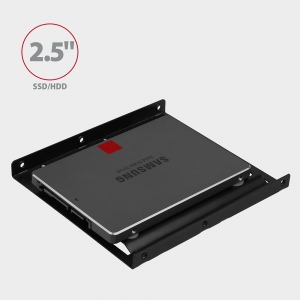 Adaptor din Aluminiu pentru montarea unui SSD/HDD de 2,5 Inch in slot de 3,5 Inch, RHD-125B, Negru