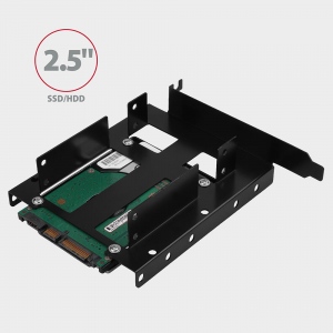 Adaptor pentru montarea a doua HDD/SSD 2,5 inch in slot PCIe, RHD-P35, negru
