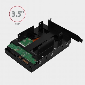 Adaptor pentru montarea a doua HDD/SSD 2,5 inch in slot PCIe, RHD-P35, negru