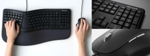 Kit Tastatura + Mouse Cu Fir  Microsoft ERGONOMIC BSNS, Negru