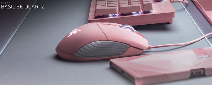 Mouse Cu Fir Razer BASILISK QUARTZ, Pink