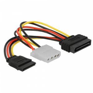 Cablu adaptor alimentare Molex (IDE) la 2 x SATA